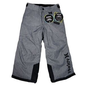 Hurley Snow Pants Boy Size 4 Adaptive E-Z Grow Ski Snowboard Gray Adjustable NEW